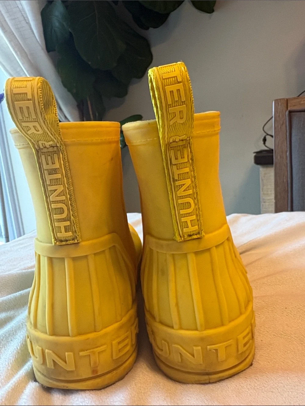 Hunter Kids Yellow Short Rain Boots